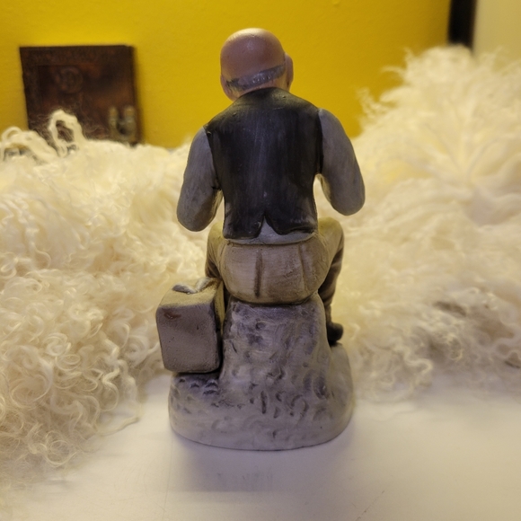 Vtg Old Man & Tools " Chiseled In Stone" Figurine - Picture 6 of 9